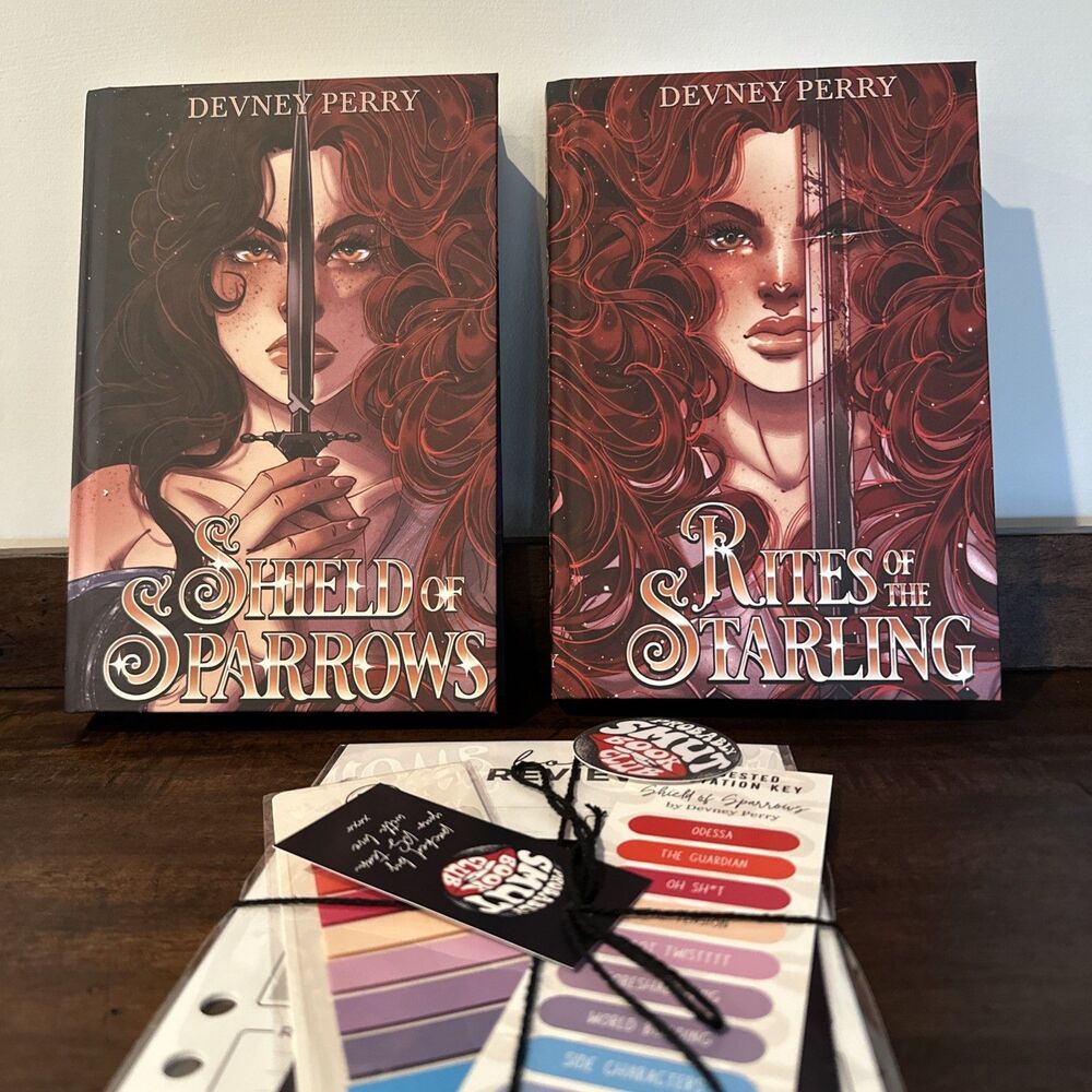 Devney Perry Shield of Sparrows & Rites of Starling Hardcover Probably Smut PS